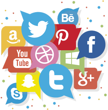 Cabecera Redes Sociales - Social Media Icons Banner (391x380), Png Download