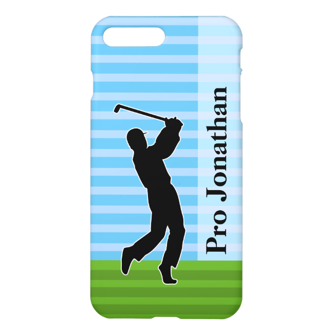Golfer Silhouette Golfer Silhouette - Zazzle Golfspieler-silhouette Addieren Ihr Namens Iphone (650x650), Png Download