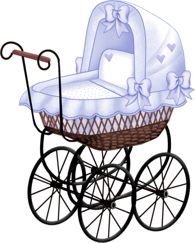 Clip Transparent Stock Carriage Clipart Frame - Vintage Baby Carriage Clipart (380x475), Png Download