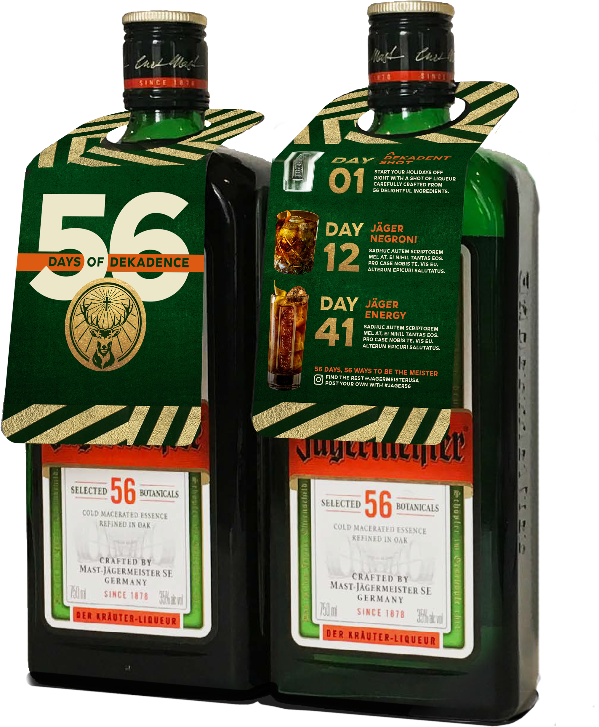 Bottle Hangers Give Consumers A Taste Of Our Story - Jägermeister 1l 35% Likör (2134x2668), Png Download