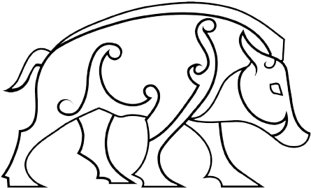 Boar - Pictish Bull (455x293), Png Download