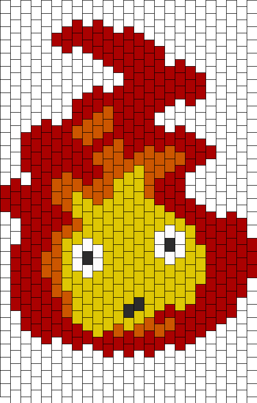 Surprised Calcifur From Howls Moving Castle Bead Pattern - Main Market Square (525x823), Png Download