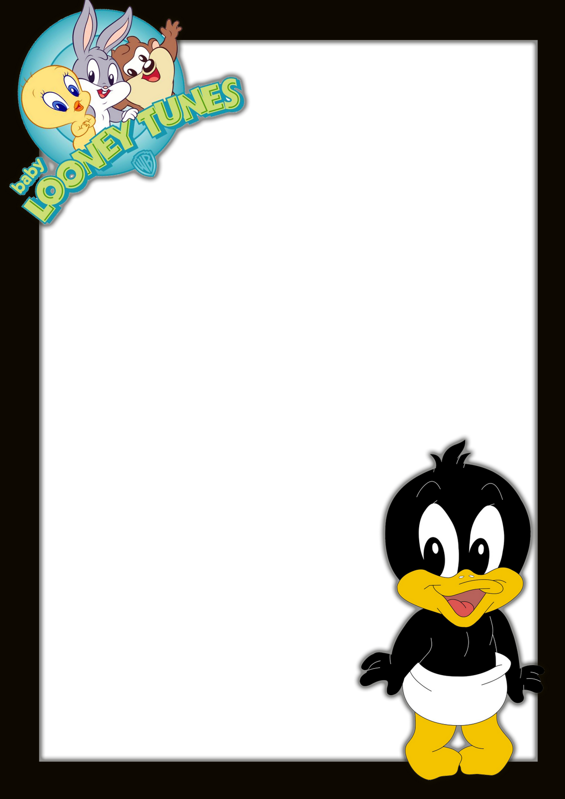 Frames Png Looney Tunes Imagens Para Photoshop - Baby Looney Tunes (1131x1600), Png Download