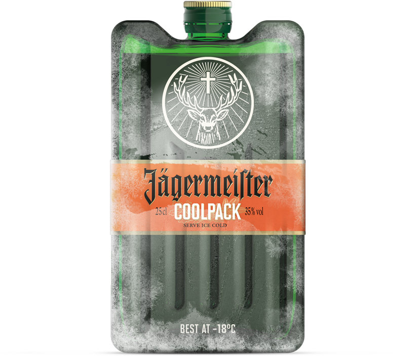 The Design And Sturdy Glass Also Allow For Re Use As - Jagermeister Ice Pack Bottle (800x745), Png Download