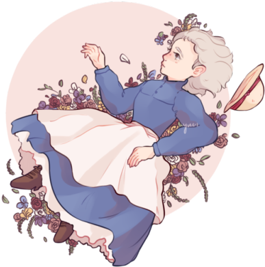 Sophie From Howl's Moving Castle For @loseyourprettycoloring - Howl's Moving Castle Tumblr Png (500x534), Png Download