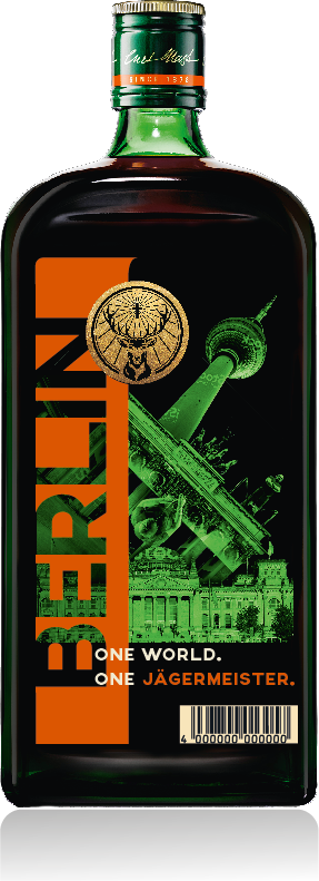 Jägermeister, With An Abv Of 35%, Is Made From 56 Different - Jagermeister Herbal Liqueur 4cl Miniature (287x791), Png Download