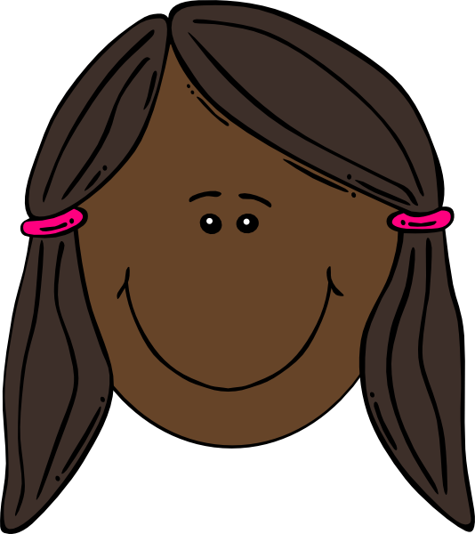 How To Set Use Girl With Pigtails Clipart - Boys And Girls Face (534x600), Png Download