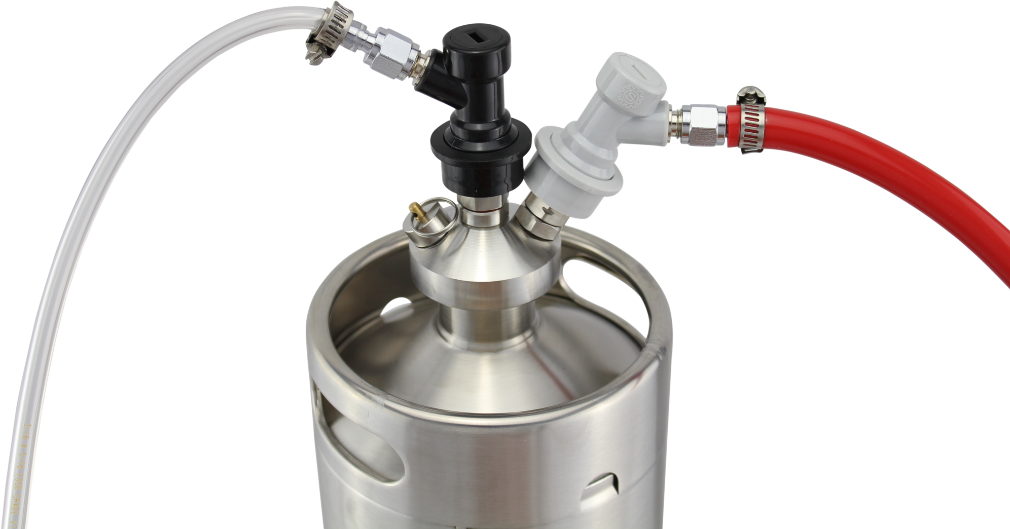 Ball Lock Keg Tubing Kit Pigtails Red White Gas Line - Ball Lock Cornelius Keg Pigtails By The Weekend Brewer (2048x1365), Png Download