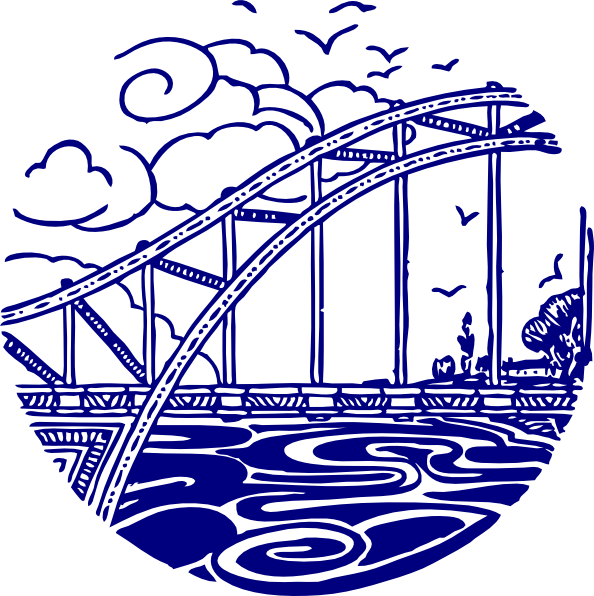 Bluewater Bridge Clip Art (594x596), Png Download
