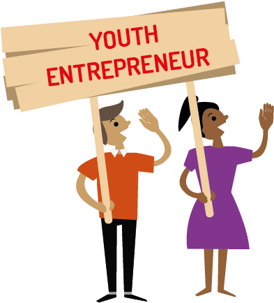 Successful Entrepreneur Clipart - Youth Entrepreneurship (488x513), Png Download