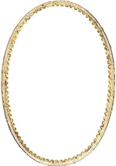 Moldura Oval Em Png - Arabesco Dourado Oval Png (407x573), Png Download