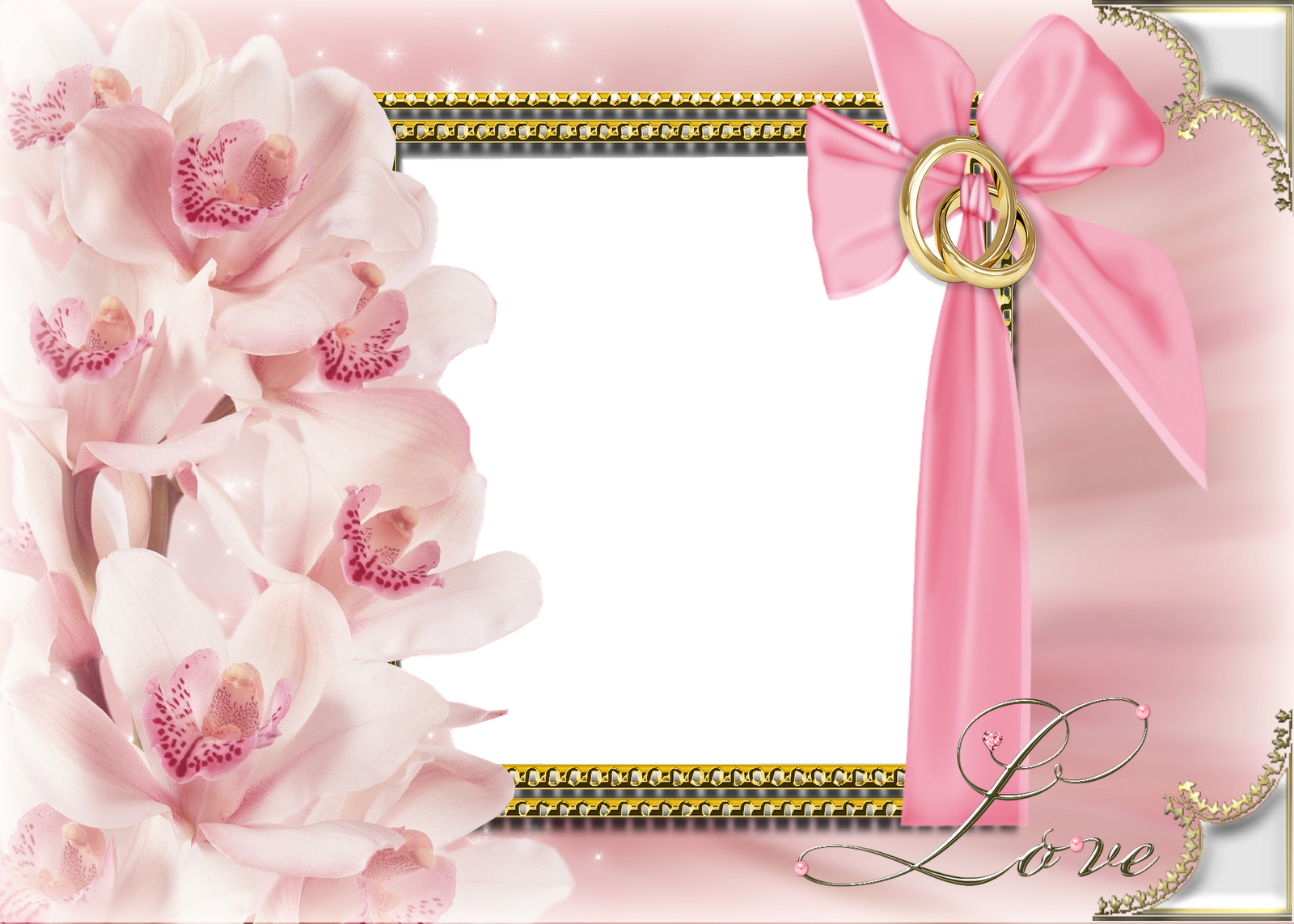 3 - Moldura Para Casamento Com Aliança (1600x1143), Png Download