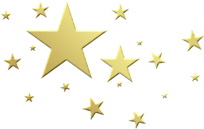 Tubes Navideños - Gold Star (479x356), Png Download