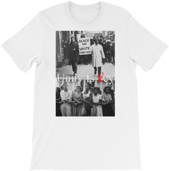 Unity Is Key Black & White Together Graphic Unisex - Civil Rights Act Of 1964 (600x600), Png Download