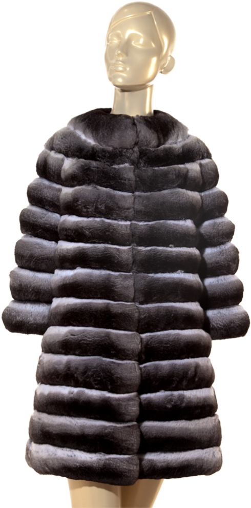 Nargis Plaza Chinchilla Fur Coat - Zadig (647x1024), Png Download