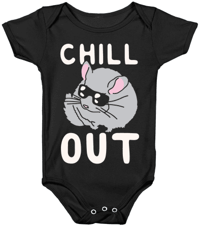 Chill Out Chinchilla Baby Onesy - Death Metal Baby Onesie (484x484), Png Download