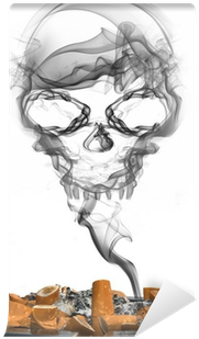 Ashtray With Cigarettes And Smoke Skull Wall Mural - Smoke (400x400), Png Download