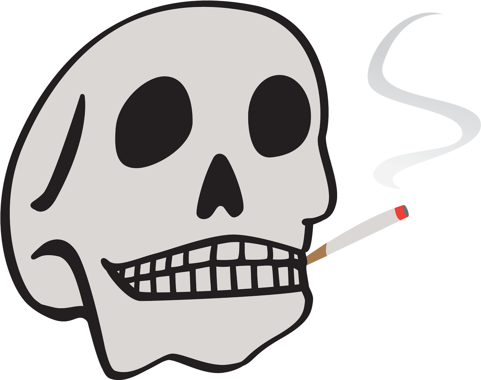 Smokey Bones - Rauchende Schädel-gruß-karte Grußkarte (1600x1298), Png Download