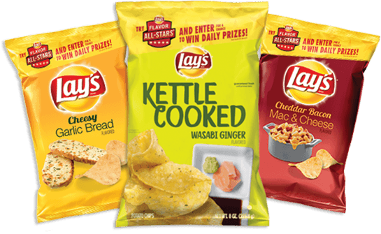 Specially Marked Bag Of Lay's All Star Flavors - Lays Kettle Cooked Olive Oil & Herbs Potato Chips (545x335), Png Download