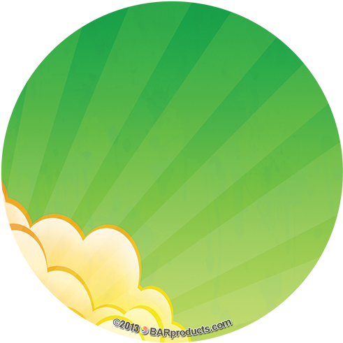 4'' Circle Vinyl Stickers (6 Pack) - Clouds (500x500), Png Download