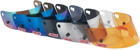 Simpson Race Products - Simpson Helmet Shield (592x217), Png Download