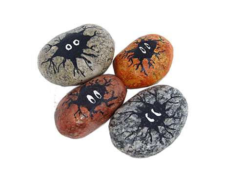 Mysteryeggs2 Original - Painted Rock Png (500x375), Png Download