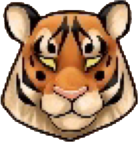 Lone Tiger Icon - Bengal Tiger (473x480), Png Download