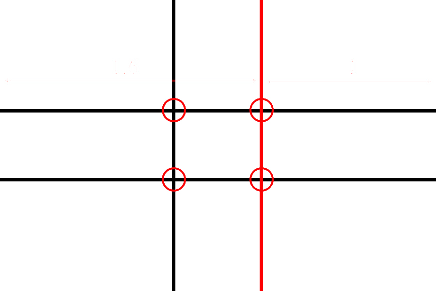 Golden Ratio Horizontal - Rule Of Thirds (900x600), Png Download