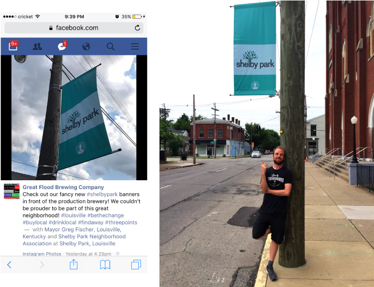 45 Street Banners Around The Shelby Park Neighborhood - Behance (878x598), Png Download