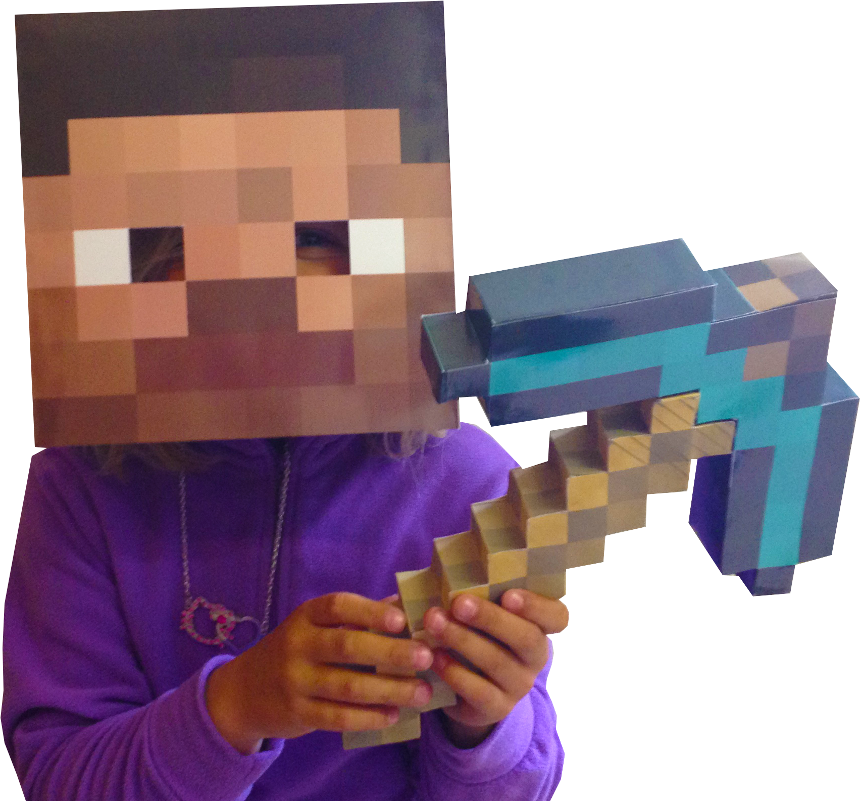 How To Create Your Own Minecraft Mask - Minecraft Costume (1847x1655), Png Download