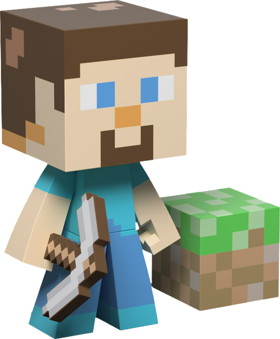 Minecraft 6 Inch Vinyl Figure Steve (579x700), Png Download