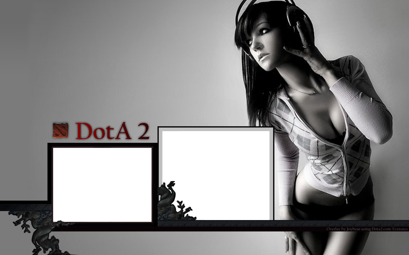 Headphone Girl (1600x1000), Png Download