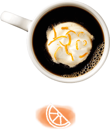 Add A Dollop Of Whipped Cream And A Bit Of Orange Zest - Java Coffee (353x428), Png Download