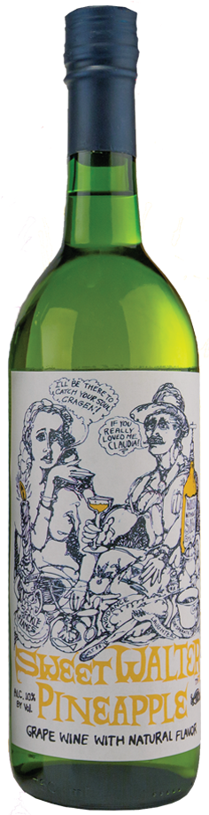 Detailsbuy Now - Sweet Walter Pineapple Wine (412x1000), Png Download