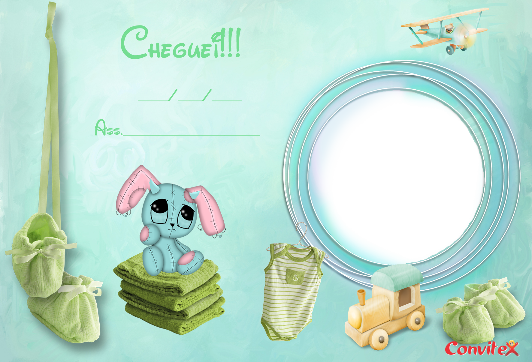 Esta - Convite De Chá De Fraldas (1772x1207), Png Download