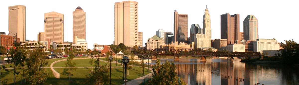 Cleveland - Columbus Ohio Skyline (1200x480), Png Download