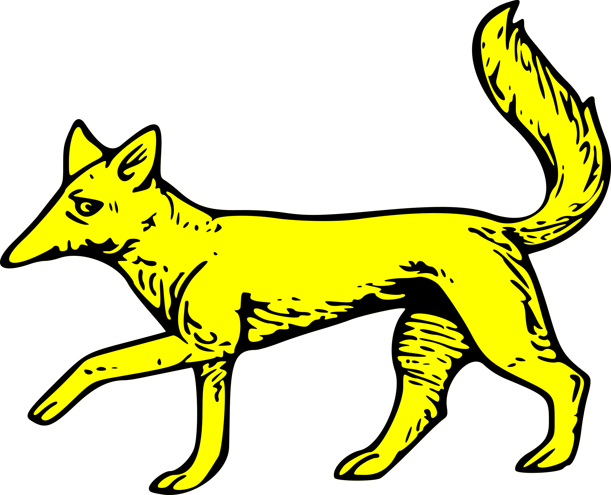 This Free Icons Png Design Of Fox Passant (2400x1944), Png Download