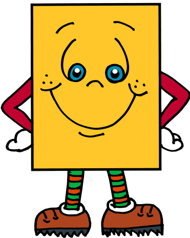 Shapes Clip Art - Funny Rectangle Clipart (378x480), Png Download