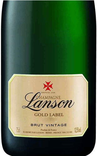 Lanson Black Label Brut Nv Champagne 75cl Wimbledon (375x500), Png Download