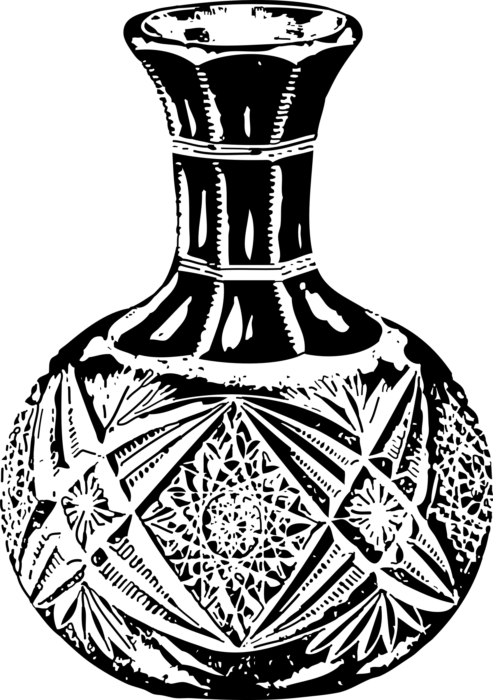 This Free Icons Png Design Of Cut Glass Water Bottle (1692x2400), Png Download