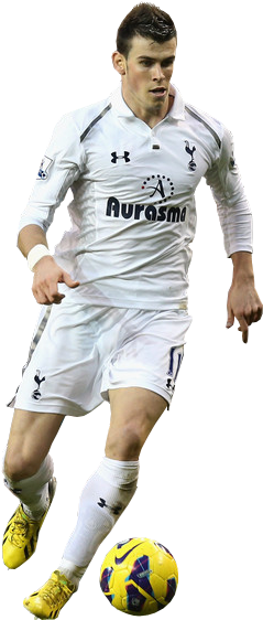 Gareth Bale - Kick Up A Soccer Ball (408x594), Png Download