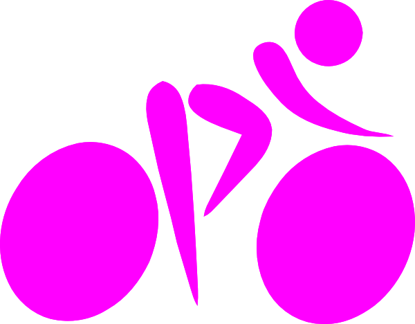 Pink Cycling Silhouette Clip Art - Indoor Cycle Logo Png (600x468), Png Download