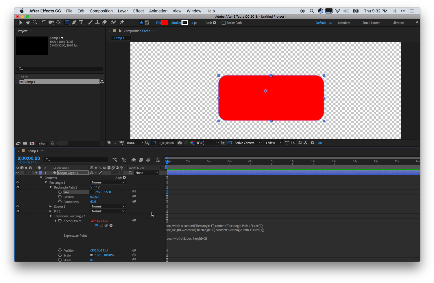 Ae Expressions For Rectangle Shape - Multimedia Software (1516x989), Png Download