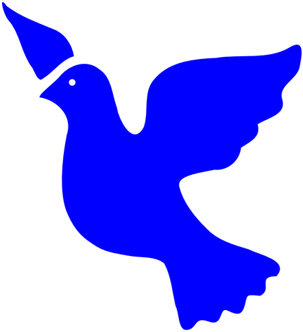 Flying Dove Silhouette Vector Graphics - Vector Graphics (457x500), Png Download