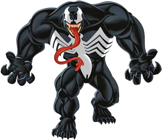 Spiderman - Venom Spiderman (539x472), Png Download