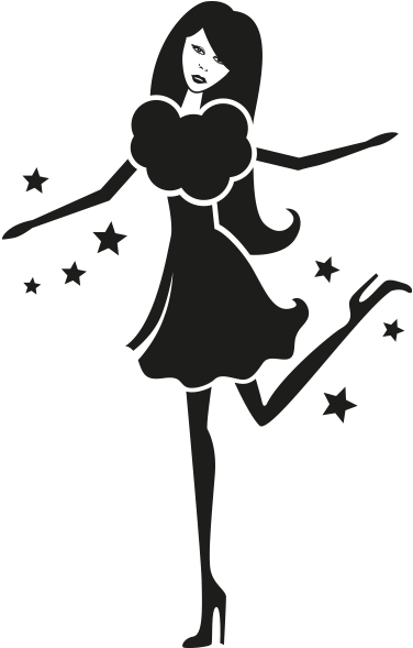 Wandtattoo Garderobe Fashion Silhouette Von Klebeheld - Wall Sticker Woman Silhouette (800x600), Png Download