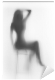 Diffuse Sitting Woman Silhouette Wall Mural • Pixers® - Monochrome (400x400), Png Download
