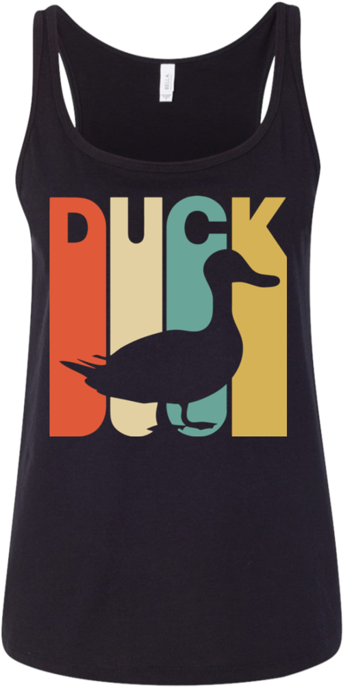 Vintage Style Duck Silhouette Men/women Tank - Straight Outta Rescue - Pit Bull Dog Men/women Tank (1024x1024), Png Download