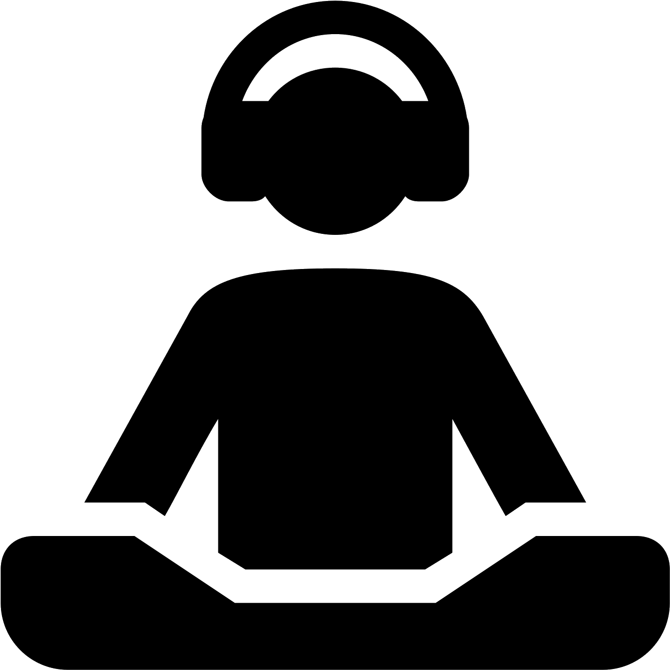 A Dj Icon Is Shown With A Person That Is The Dj And - Icon For Sound System (1600x1600), Png Download