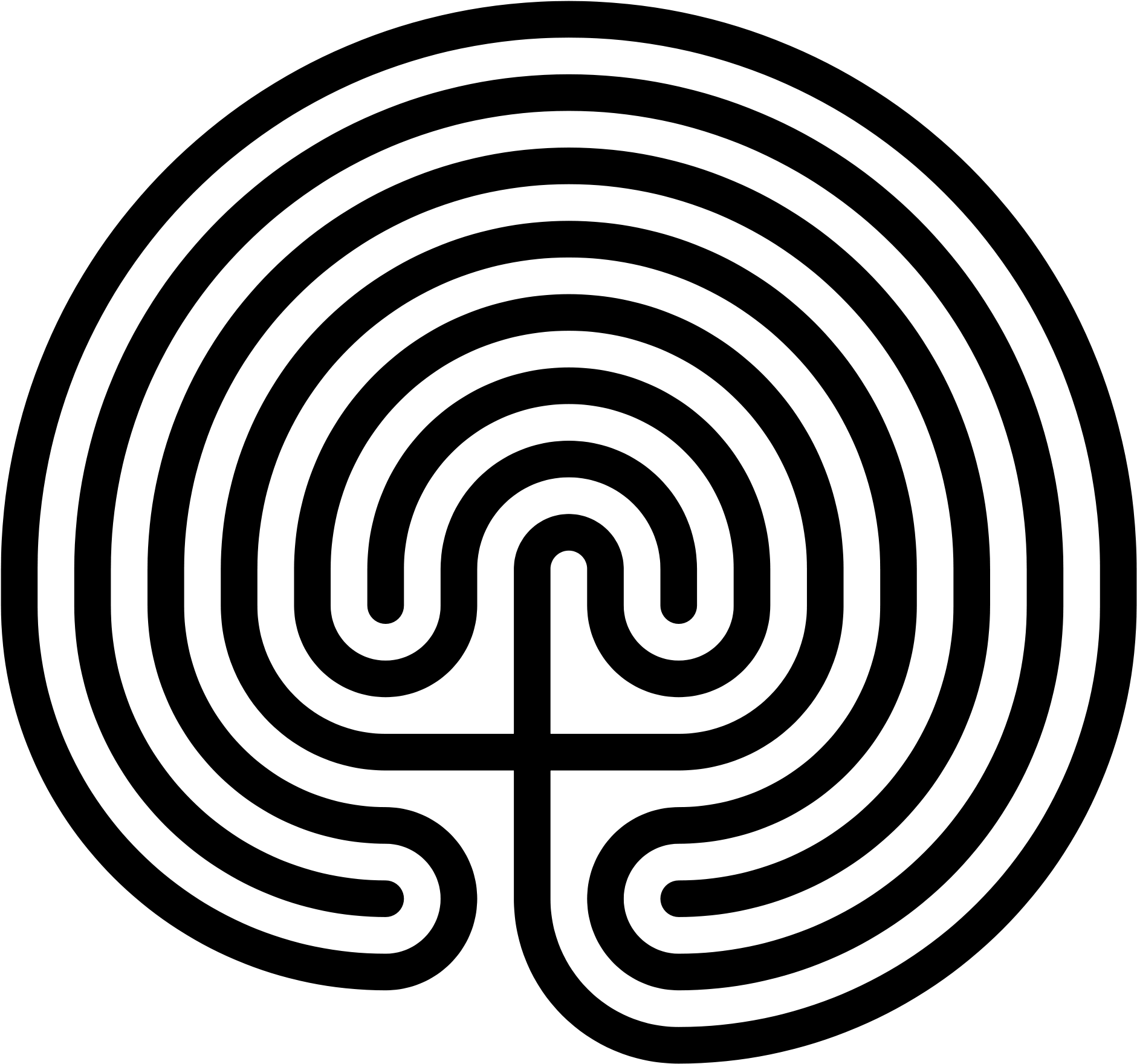 Open - Labyrinth Symbol (2000x1879), Png Download